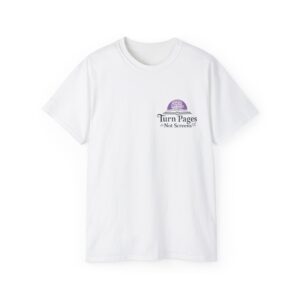 Adult Book Lover "Turn Pages Not Screens"  T‑Shirt